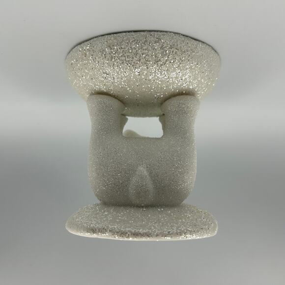 Bath and Body Works Pedestal Winter Polar Bear Glitter 3‑Wick Candle Holder - Picture 3 of 6